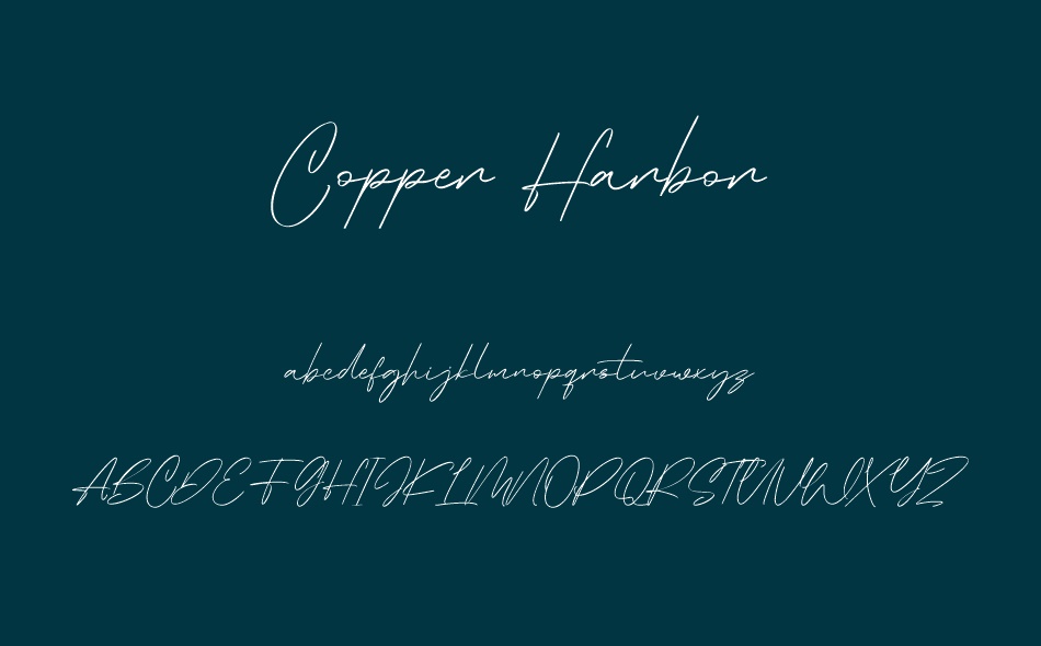 Copper Harbor font