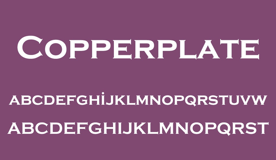 copperplate font