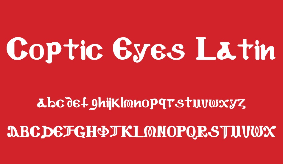coptic-eyes-latin font