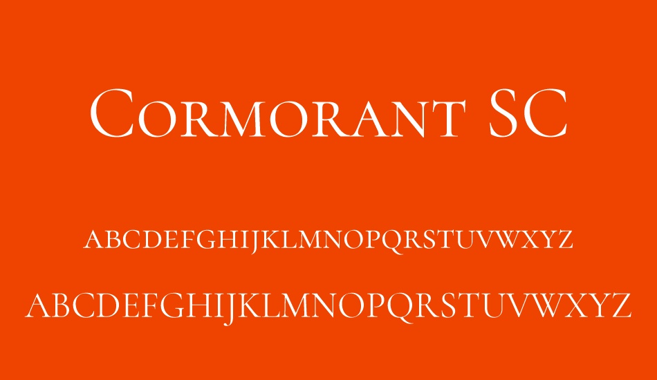 cormorant-sc font