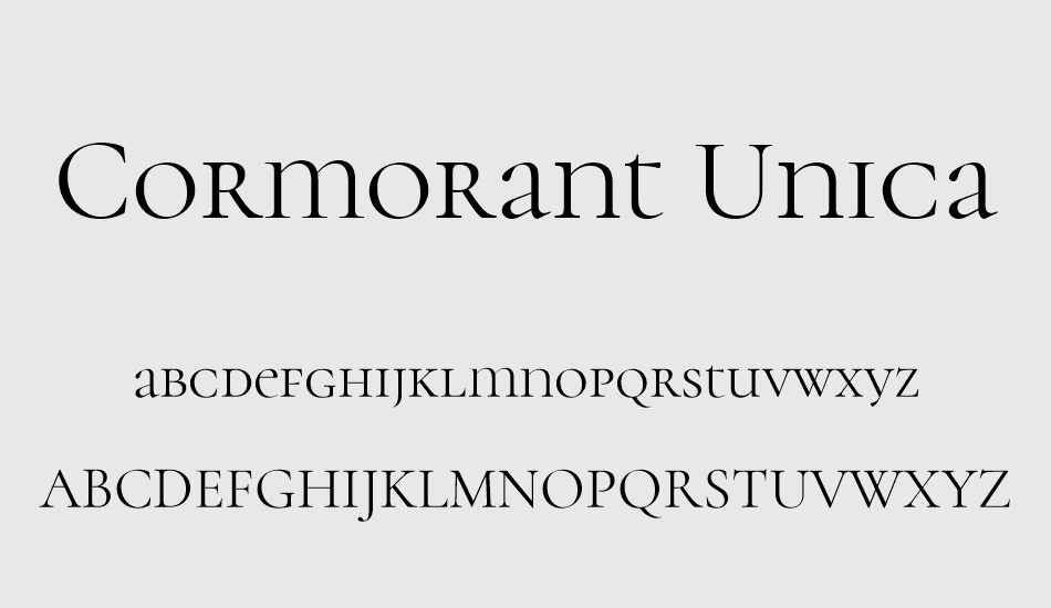 cormorant-unicase font
