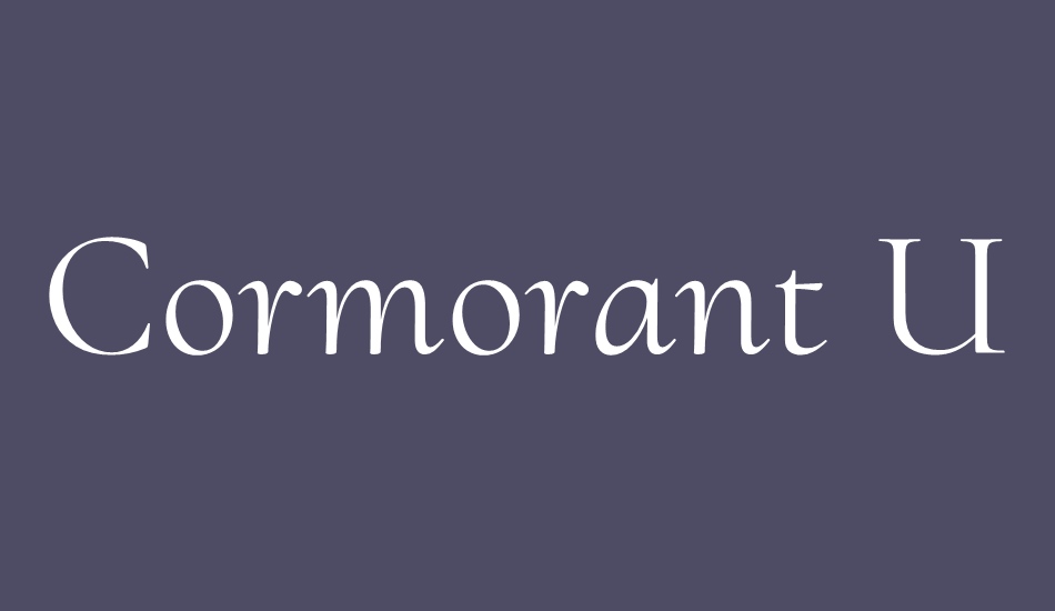 cormorant-upright font big