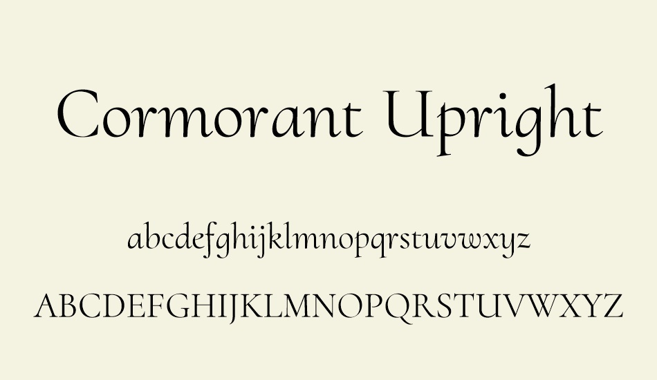 cormorant-upright font