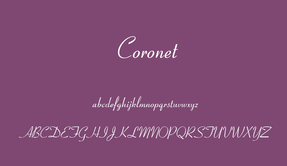 coronet font
