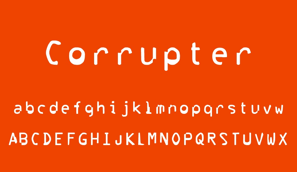 corrupter font