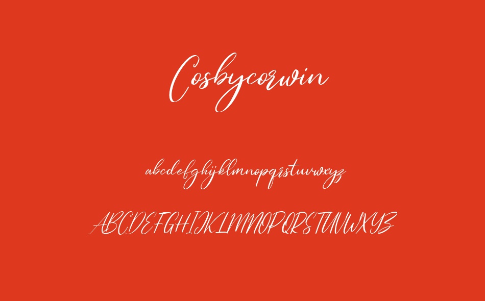 Cosbycorwin font