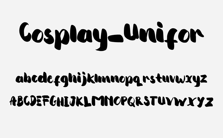 Cosplay Uniform font