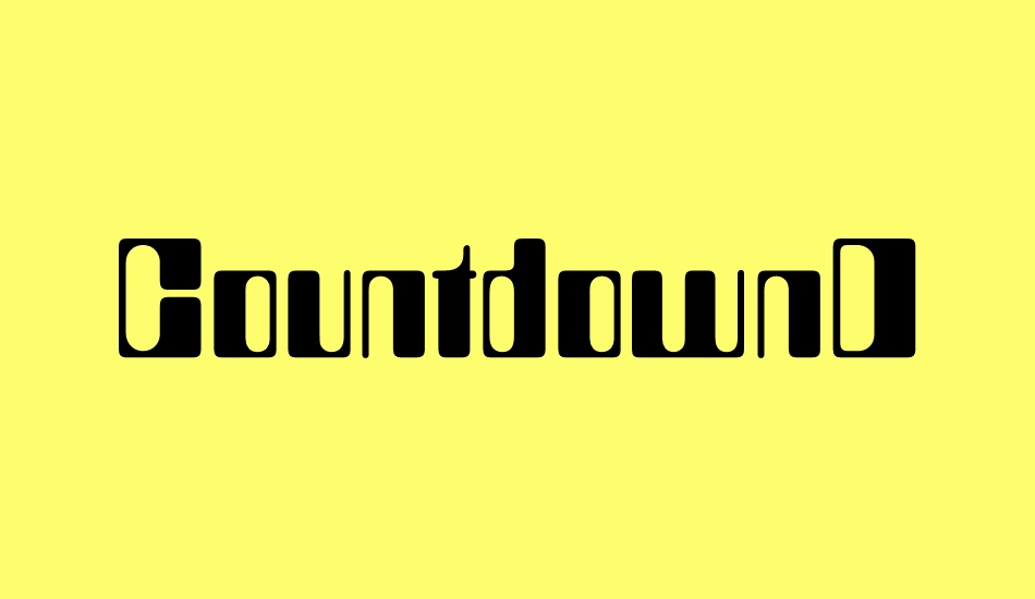 countdownd font big