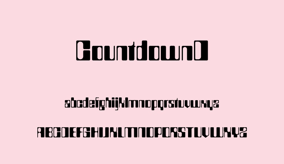 countdownd font