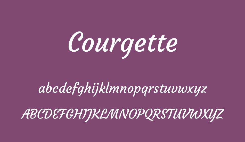 courgette font