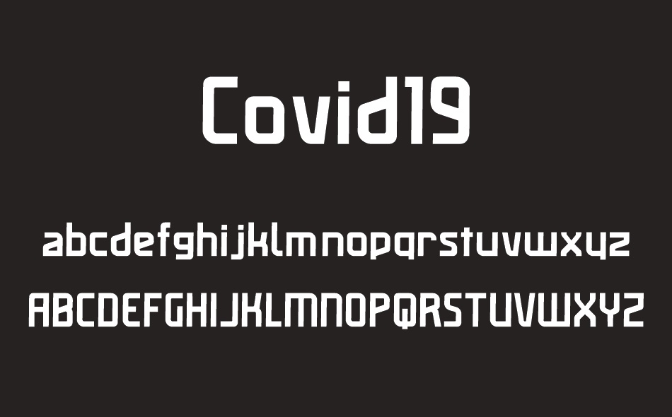 Covid 19 font