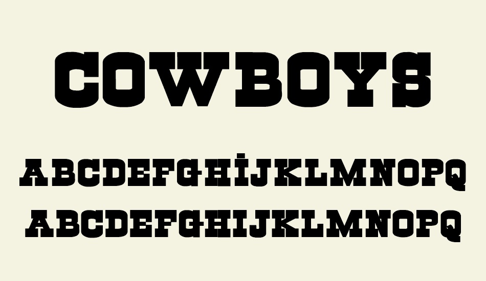 cowboys font
