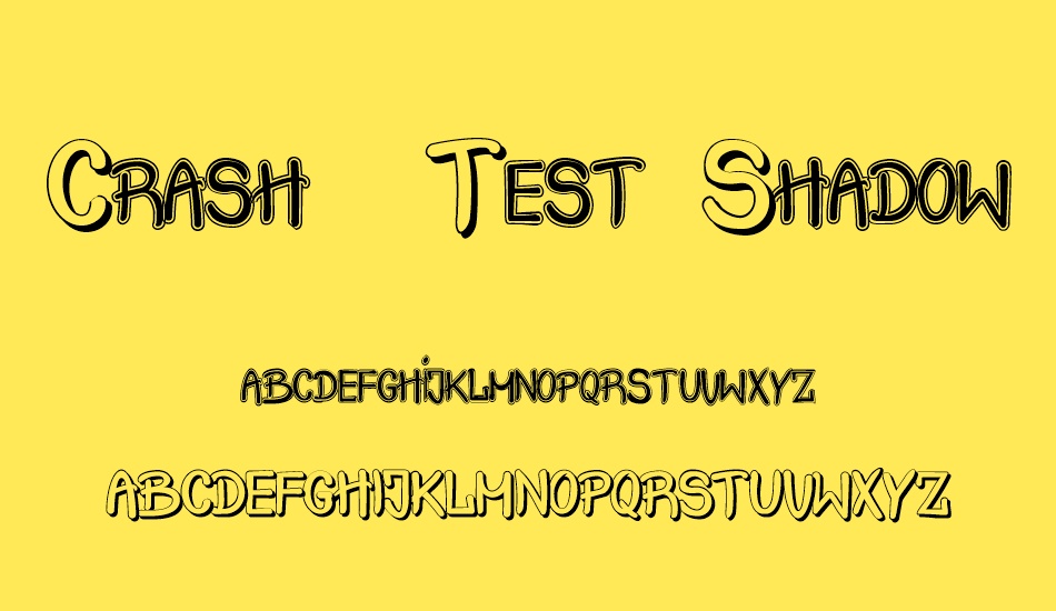 crash--test-shadow font