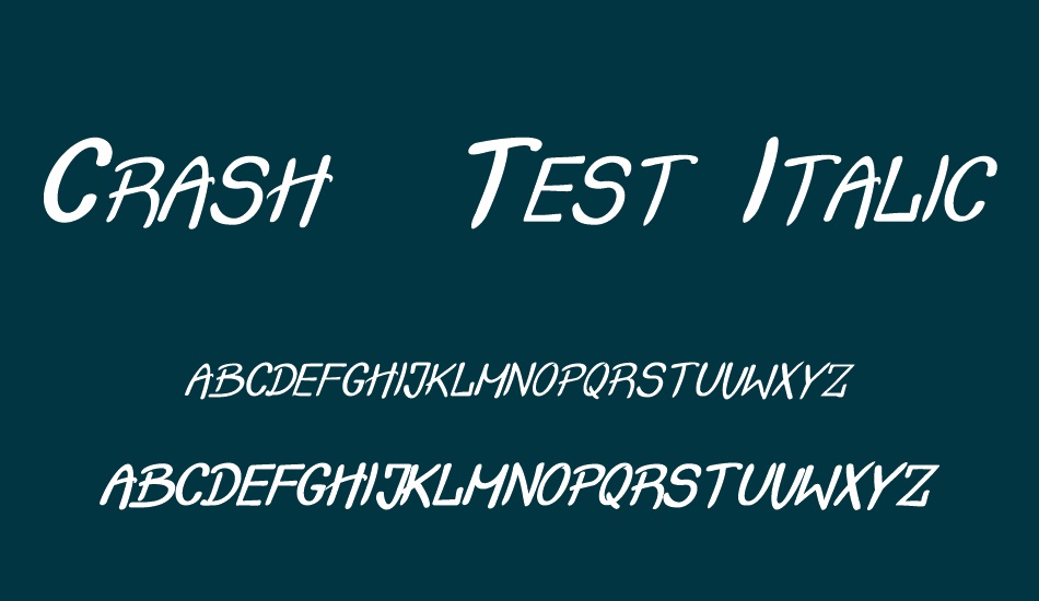 crash--test-ıtalic font