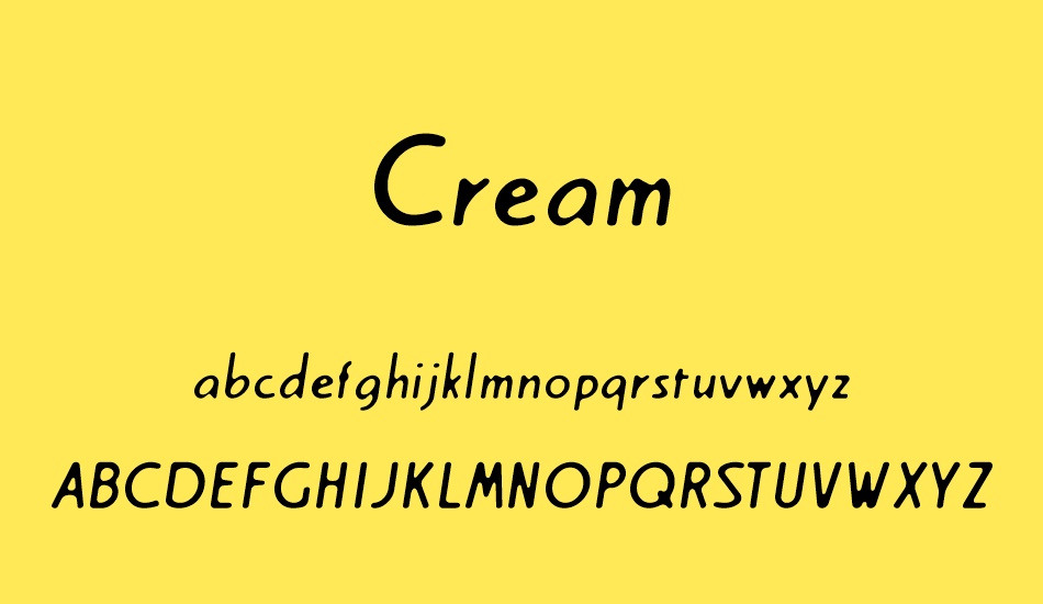 creamregular font