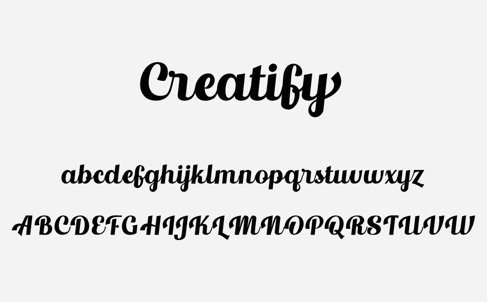 Creatify font