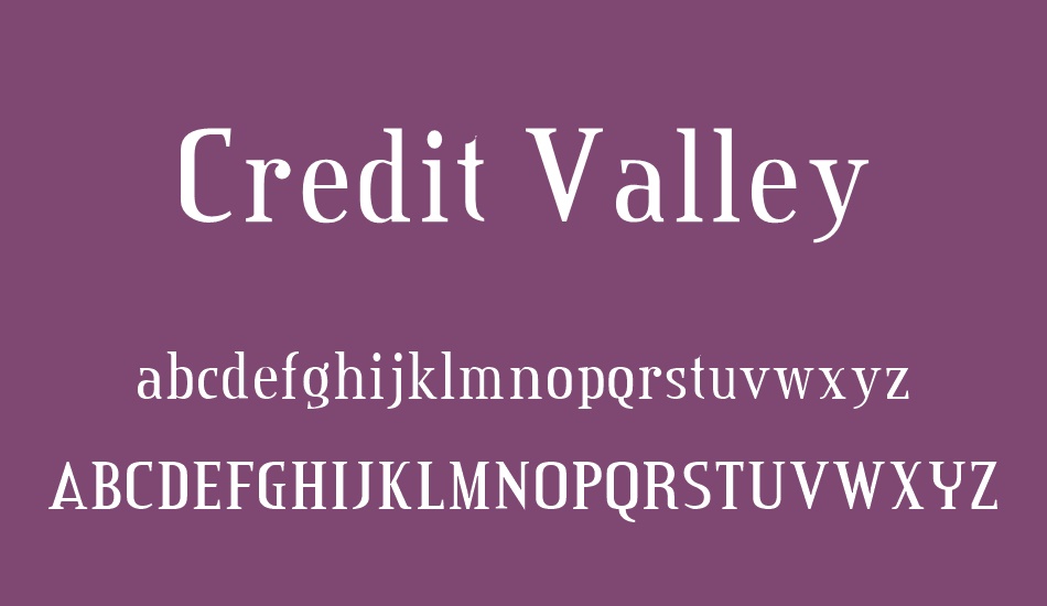 credit-valley font