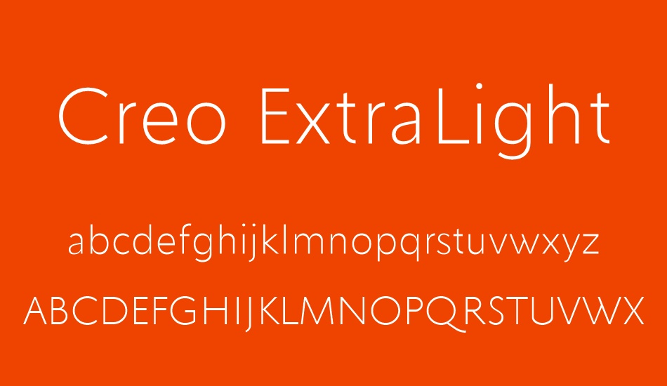 creo-extralight font