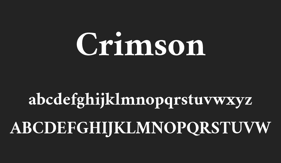 Crimson Font font - Crimson Font font download