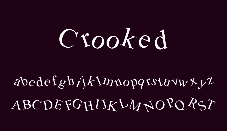 crooked font