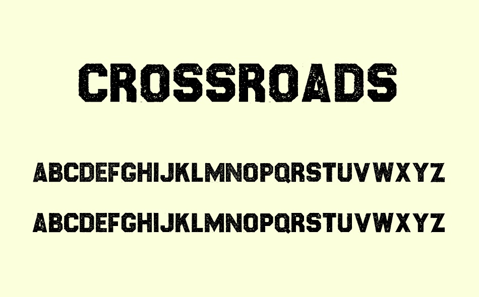Crossroads font