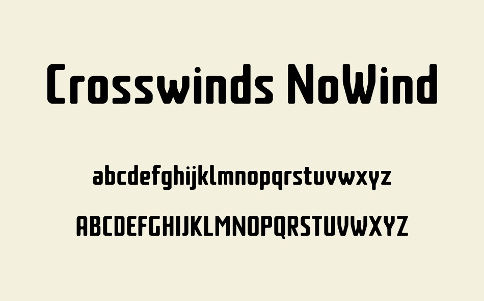 Crosswinds font