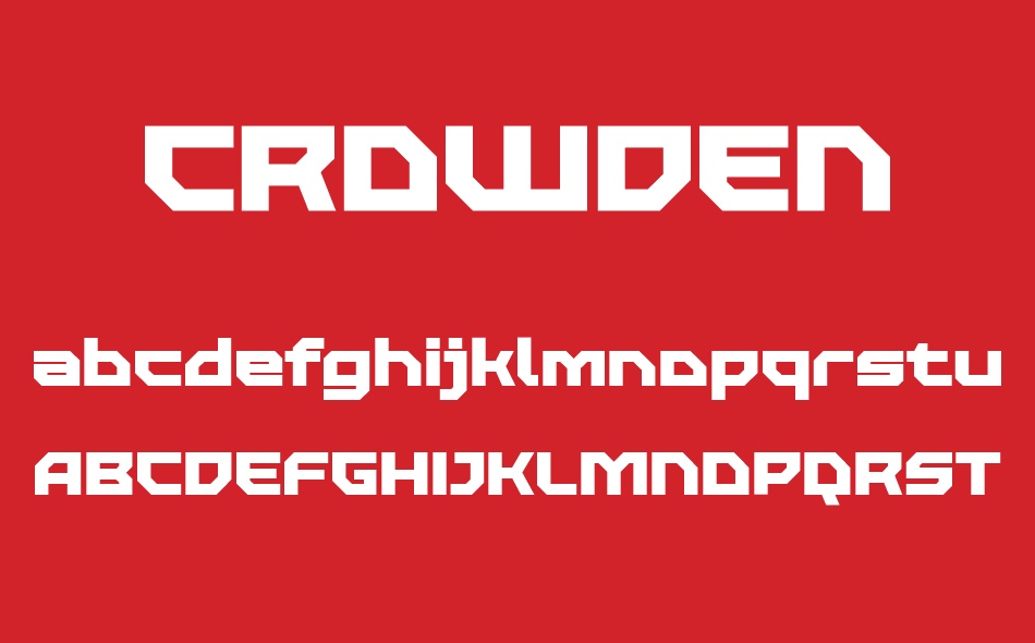 Crowden font