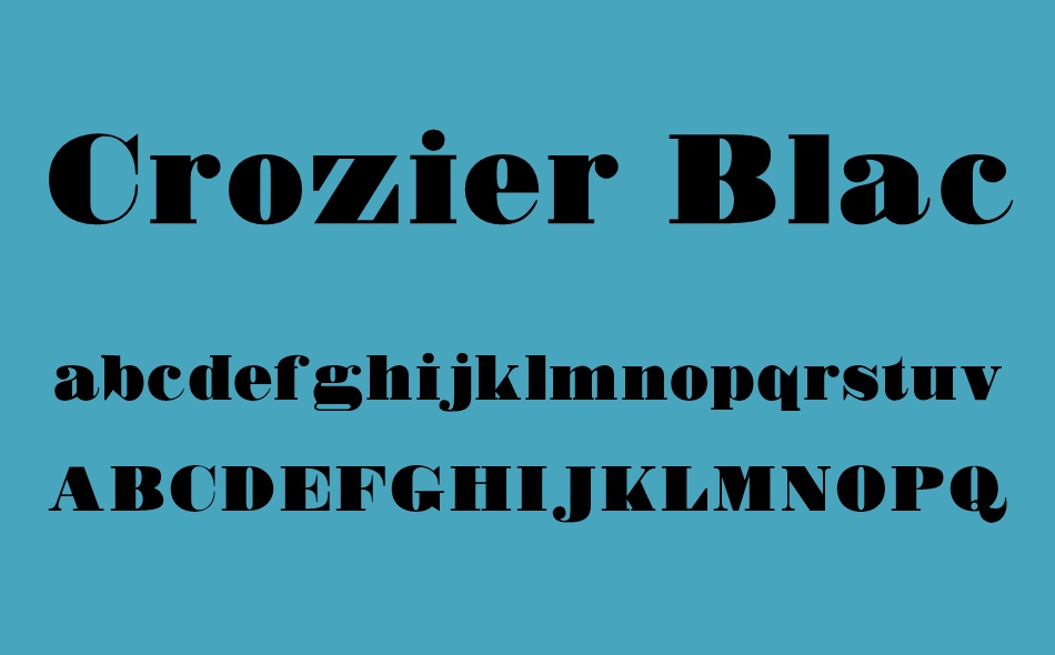 Crozier Black CF font