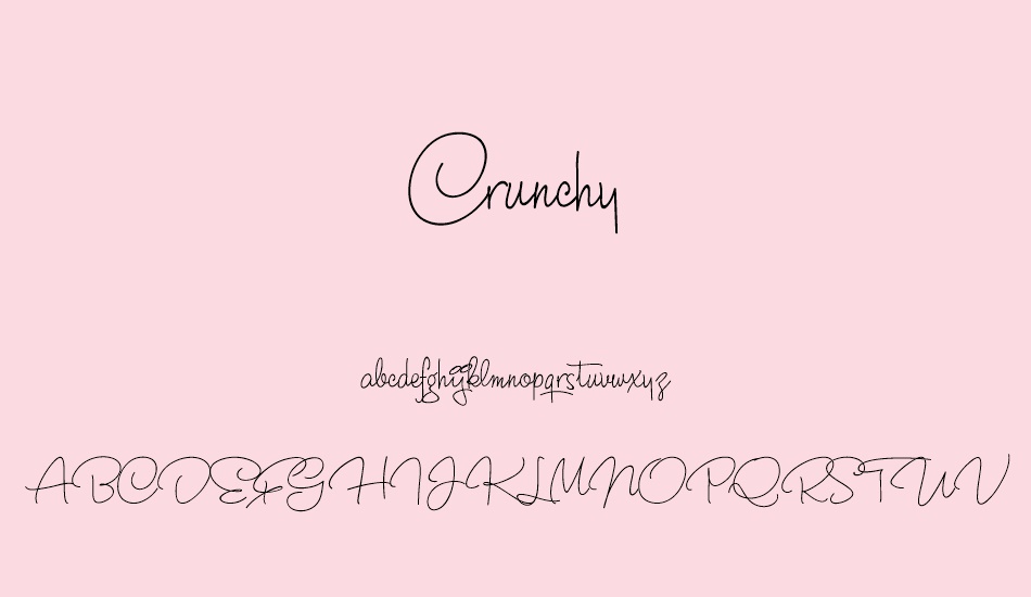 crunchy-personal-use-only font