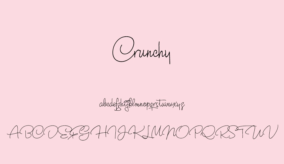 crunchy-personal-use-only font