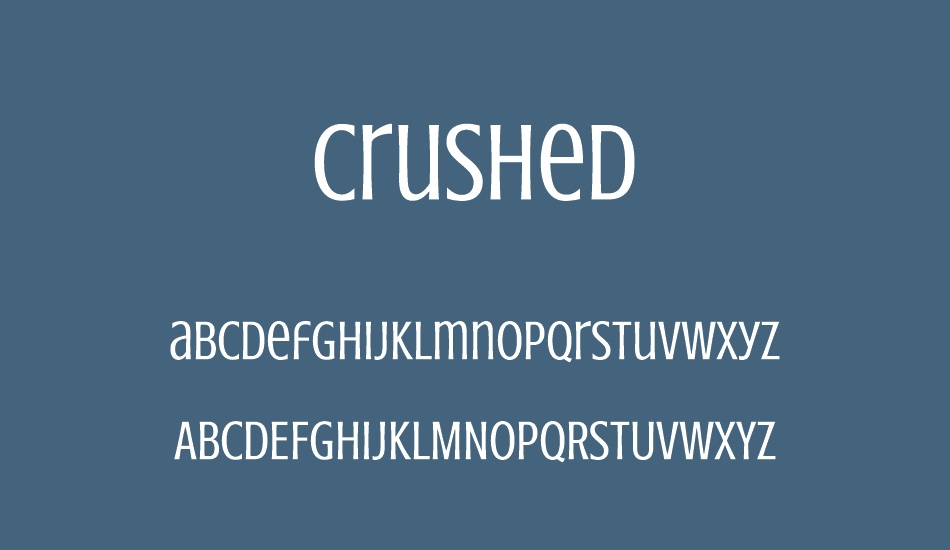 crushed font