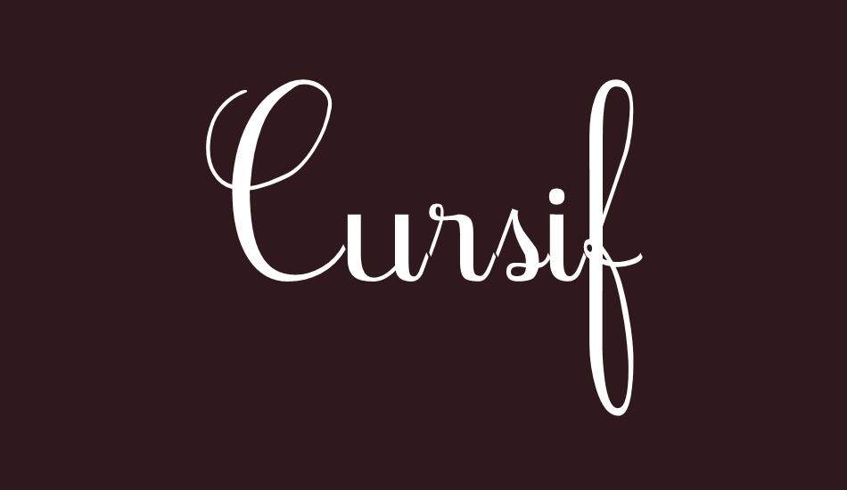 cursif font big