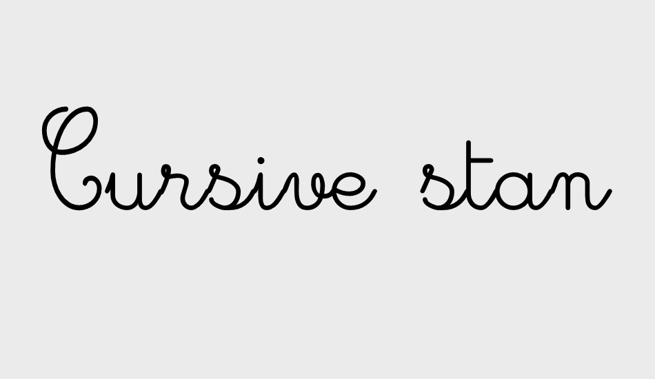 cursive-standard font big