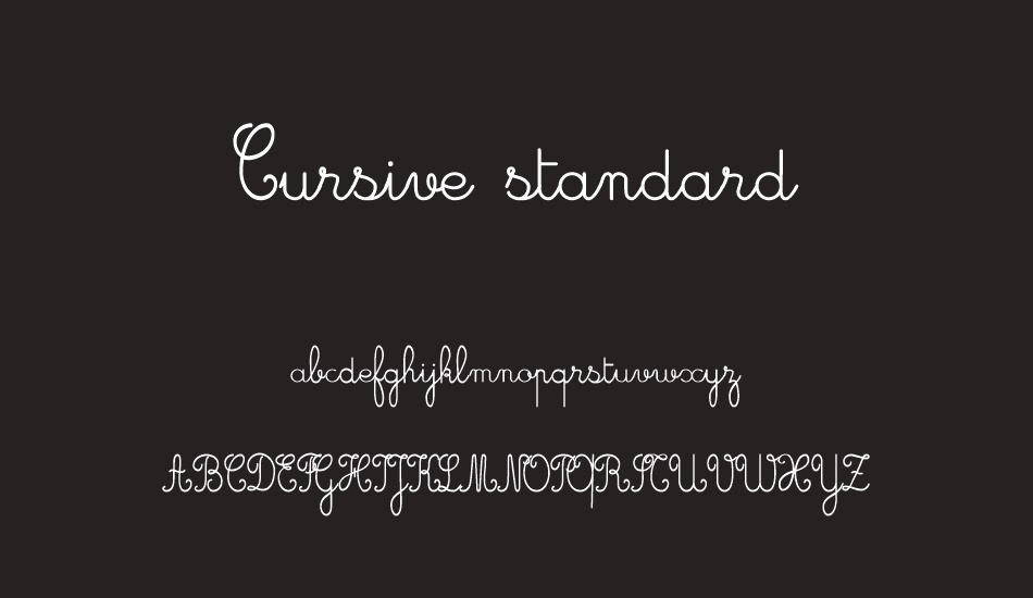 cursive-standard font