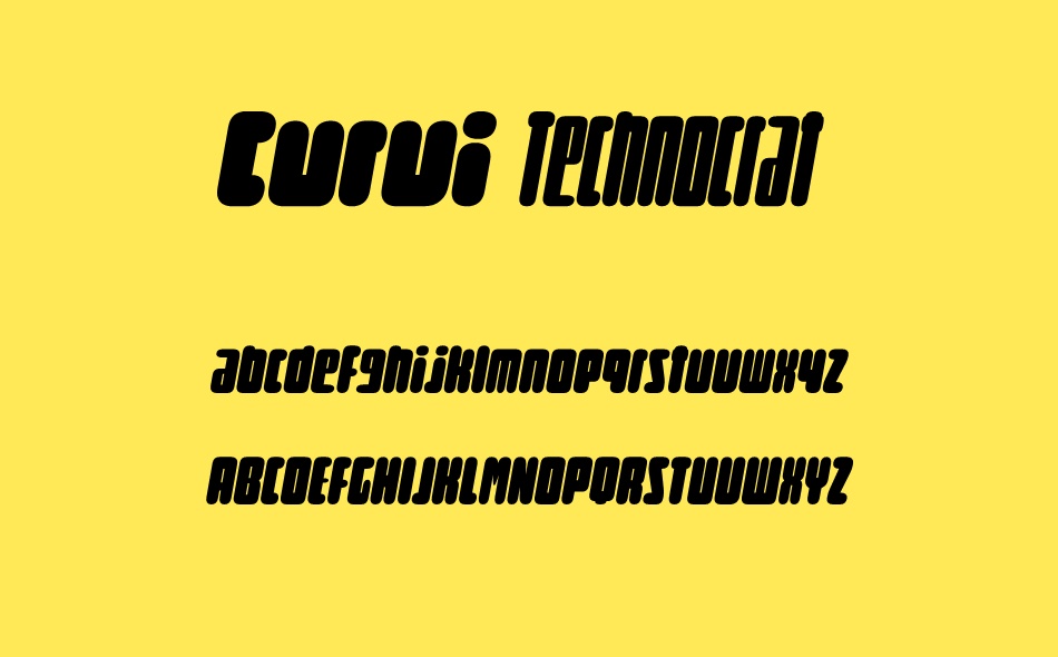 Curvi Technocrat font