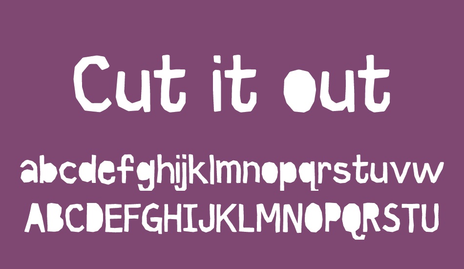 cut-it-out-demo font