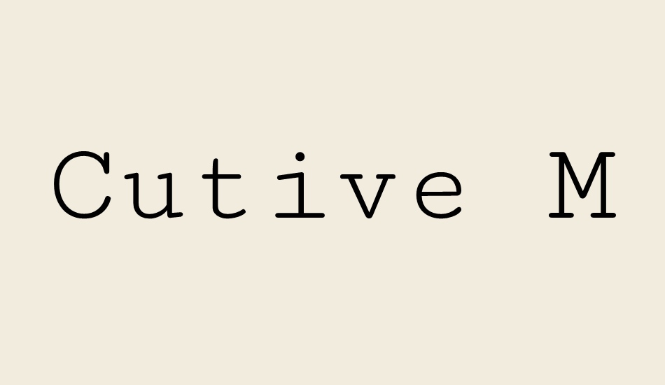 cutive-mono font big