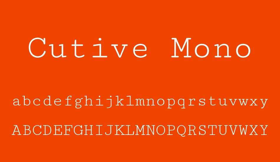 cutive-mono font