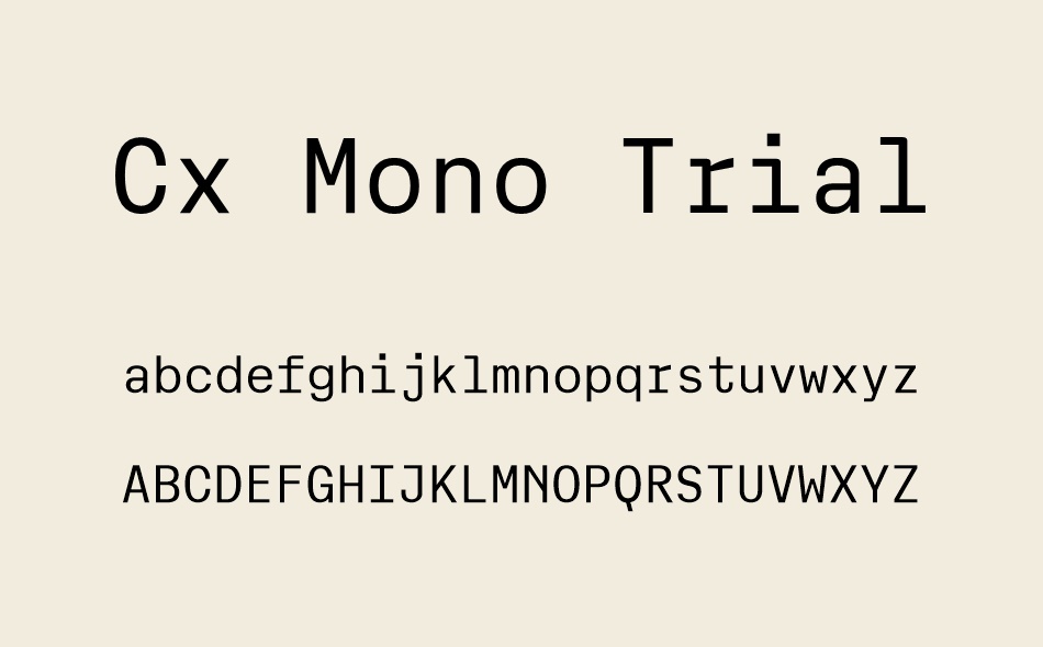 Cx Mono font