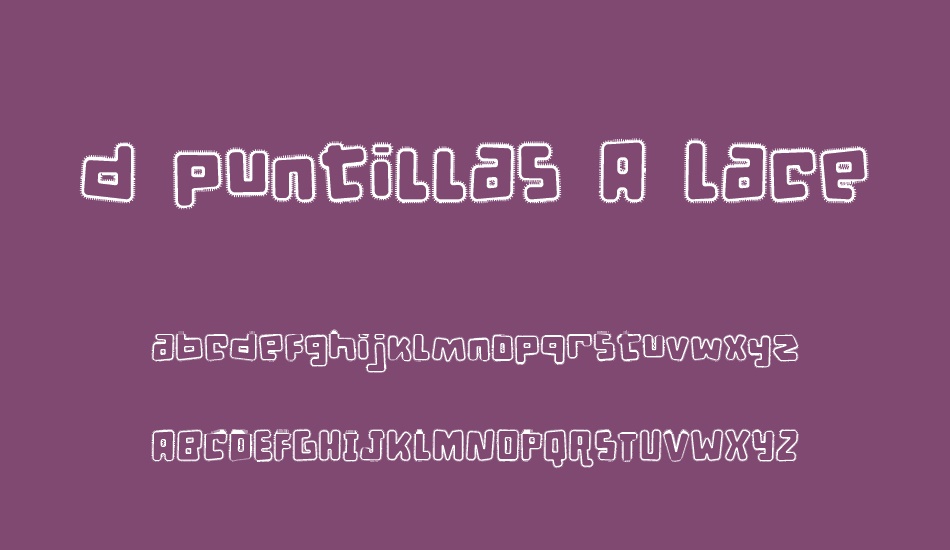 d-puntillas-a-lace font