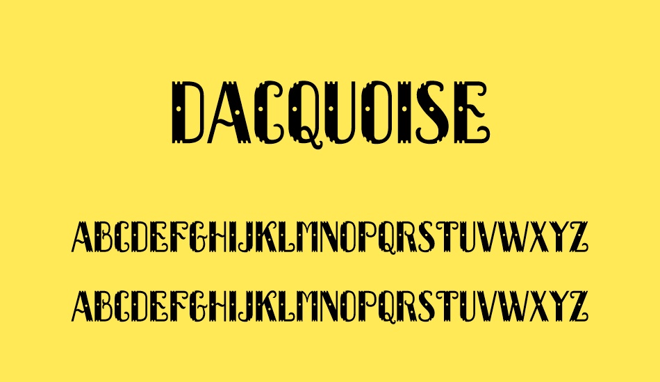 dacquoise font
