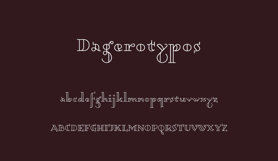 dagerotypos font