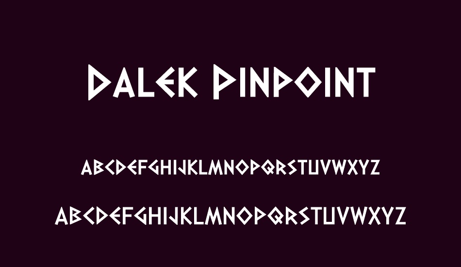 dalek-pinpoint font