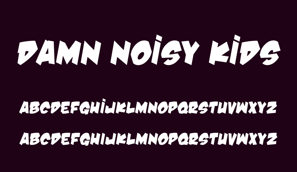 damn-noisy-kids font
