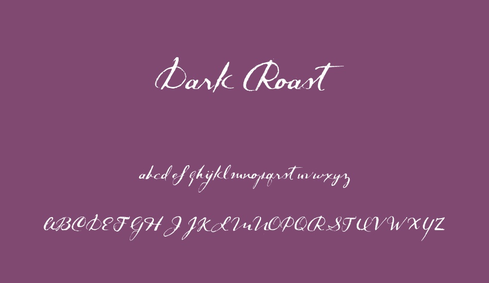 dark-roast font
