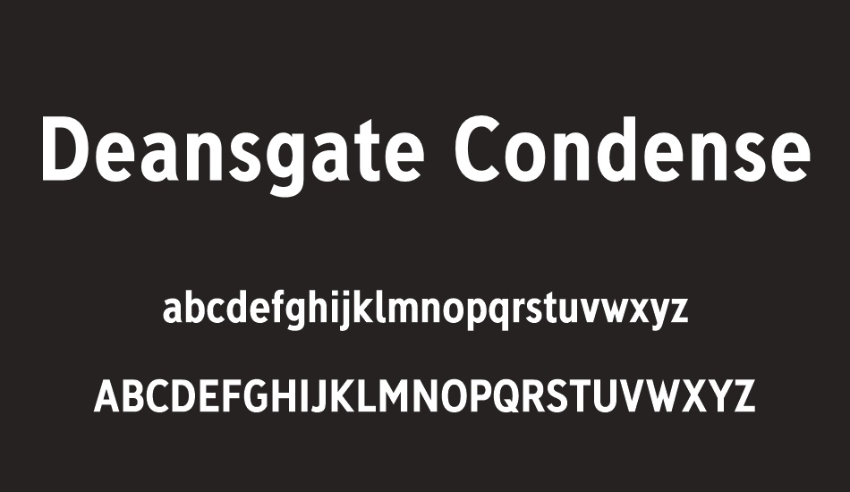 deansgate-condensed font