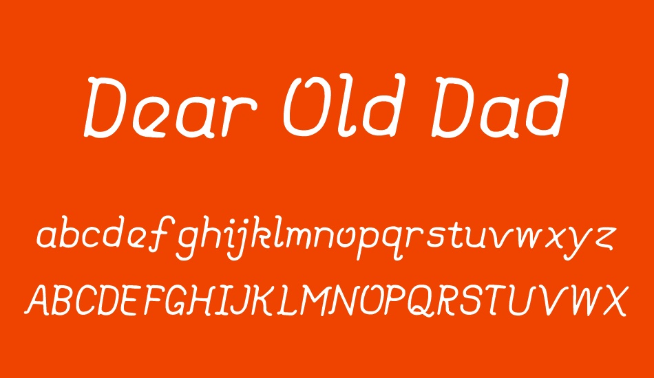 dear-old-dad font