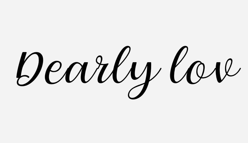 dearly-loved-one font big