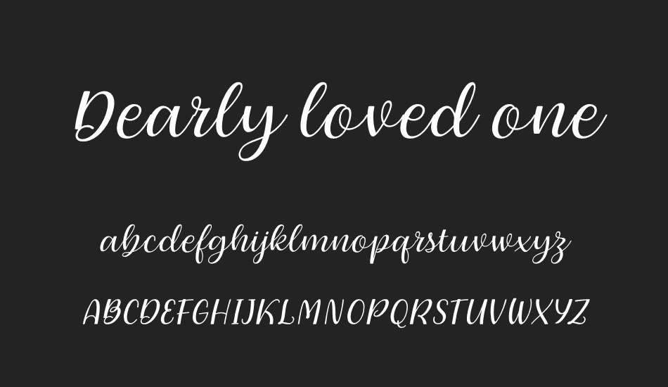 dearly-loved-one font