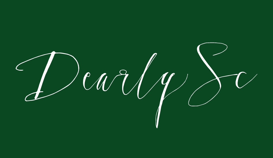 dearlyscript font big